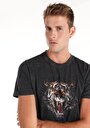 thumb-Afficher les détails de T-shirt À Manches Courtes Anthracite Regular Fit  Homme