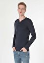 thumb-Afficher les détails de T-shirt À Manches Longues Marine Slim Fit  Homme