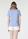 thumb-Afficher les détails de T-shirt À Manches Courtes Bleu Regular Fit  Femme
