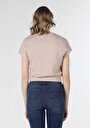 thumb-Afficher les détails de T-shirt À Manches Courtes Beige Regular Fit  Femme