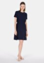 thumb-Afficher les détails de Robe Marine Regular Fit Manches Courtes Mini Pique Femme