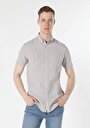 thumb-Afficher les détails de Chemise À Manches Courtes Beige  Regular Fit Homme