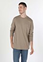 thumb-Afficher les détails de T-shirt À Manches Longues Beige Comfort Fit  Homme