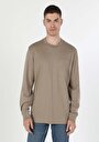 thumb-Afficher les détails de T-shirt À Manches Longues Beige Comfort Fit  Homme