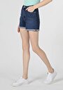 thumb-Afficher les détails de Short Bleu Mom Fit Femme
