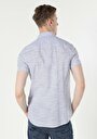 thumb-Afficher les détails de Chemise À Manches Courtes Bleu  Slim Fit Homme