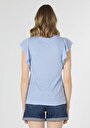thumb-Afficher les détails de T-shirt À Manches Courtes Bleu Regular Fit  Femme