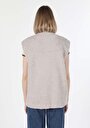 thumb-Afficher les détails de Gilet Beige Regular Fit Femme