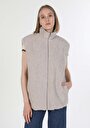thumb-Afficher les détails de Gilet Beige Regular Fit Femme
