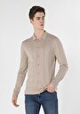 thumb-Afficher les détails de Cardigan Tricot Beige Slim Fit Homme