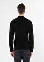 thumb-Afficher les détails de Cardigan Tricot Noir Slim Fit Homme