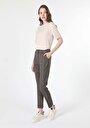 thumb-Afficher les détails de Pantalon Marron Straight Leg  En  Slim Fit Femme