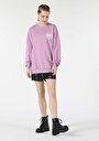 thumb-Afficher les détails de Pull-over Violet Oversize Fit  Femme