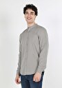 thumb-Afficher les détails de Chemise À Manches Longues Beige Slim Fit   Homme
