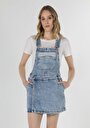 thumb-Afficher les détails de Salopet Short Denim Regular Fit Femme