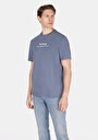 thumb-Afficher les détails de T-shirt À Manches Courtes Bleu Comfort Fit Droit Homme