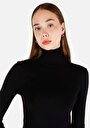 thumb-Afficher les détails de Pull Noir Slim Fit Manches Longues  Femme