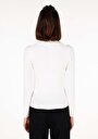 thumb-Afficher les détails de Pull Blanc Slim Fit Manches Longues  Femme