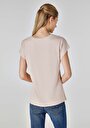 thumb-Afficher les détails de T-shirt À Manches Courtes Beige Regular Fit  Femme