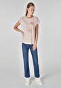 thumb-Afficher les détails de T-shirt À Manches Courtes Beige Regular Fit  Femme