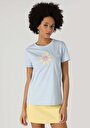 thumb-Afficher les détails de T-shirt À Manches Courtes Bleu Regular Fit  Femme