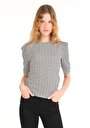 thumb-Afficher les détails de T-shirt À Manches Courtes Blanc Slim Fit  Femme