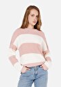 thumb-Afficher les détails de Pull Rose Regular Fit Manches Longues  Femme