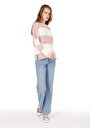 thumb-Afficher les détails de Pull Rose Regular Fit Manches Longues  Femme