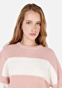 thumb-Afficher les détails de Pull Rose Regular Fit Manches Longues  Femme