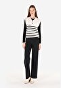 thumb-Afficher les détails de Pull Ecru Regular Fit Sans Manches  Femme