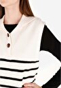 thumb-Afficher les détails de Pull Ecru Regular Fit Sans Manches  Femme
