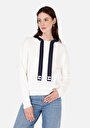 thumb-Afficher les détails de Pull Blanc Regular Fit Manches Longues  Femme