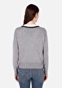 thumb-Afficher les détails de Pull Gris Regular Fit Manches Longues  Femme