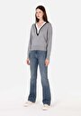 thumb-Afficher les détails de Pull Gris Regular Fit Manches Longues  Femme