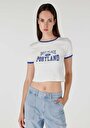 thumb-Afficher les détails de T-shirt À Manches Courtes Blanc Slim Fit  Femme