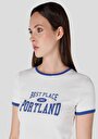 thumb-Afficher les détails de T-shirt À Manches Courtes Blanc Slim Fit  Femme