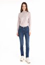 thumb-Afficher les détails de 703 Carla Pantalon Marine   En  Slim Fit Femme