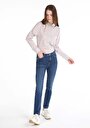 thumb-Afficher les détails de 703 Carla Pantalon Marine   En  Slim Fit Femme