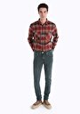 thumb-Afficher les détails de 044 Karl Pantalon Vert Straight Leg Low Rise En  Straight Fit Homme