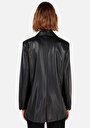 thumb-Afficher les détails de Veste Pu Noir Manches Longues  Regular Fit Femme