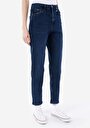 thumb-Afficher les détails de 896  Maria Pantalon Denim Tapered Leg Medium Rise En  Mom Fit Femme