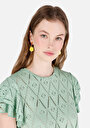 thumb-Afficher les détails de T-shirt À Manches Courtes Vert Regular Fit Droit Femme