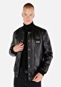 thumb-Afficher les détails de Veste Pu Noir Manches Longues  Slim Fit Homme