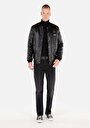 thumb-Afficher les détails de Veste Pu Noir Manches Longues  Slim Fit Homme
