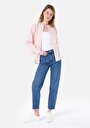 thumb-Afficher les détails de 884 Lauren Pantalon Bleu   En  Straight Fit Femme