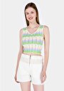 thumb-Afficher les détails de Tricot Multicolou Slim Fit  Femme