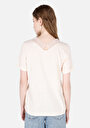 thumb-Afficher les détails de T-shirt À Manches Courtes Ecru Regular Fit Droit Femme