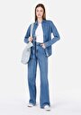 thumb-Afficher les détails de 970 Berry Pantalon  Wide Leg High Rise En  Regular Fit Femme