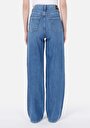 thumb-Afficher les détails de 970 Berry Pantalon  Wide Leg High Rise En  Regular Fit Femme