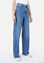 thumb-Afficher les détails de 970 Berry Pantalon  Wide Leg High Rise En  Regular Fit Femme